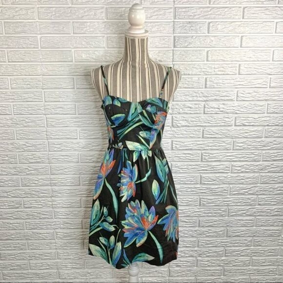 LC Lauren Conrad Multicolored Floral Sun Dress Size 2 - Picture 1 of 7